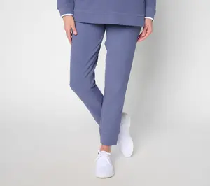 Denim & Co. Active Petite Ottoman Ankle Joggers