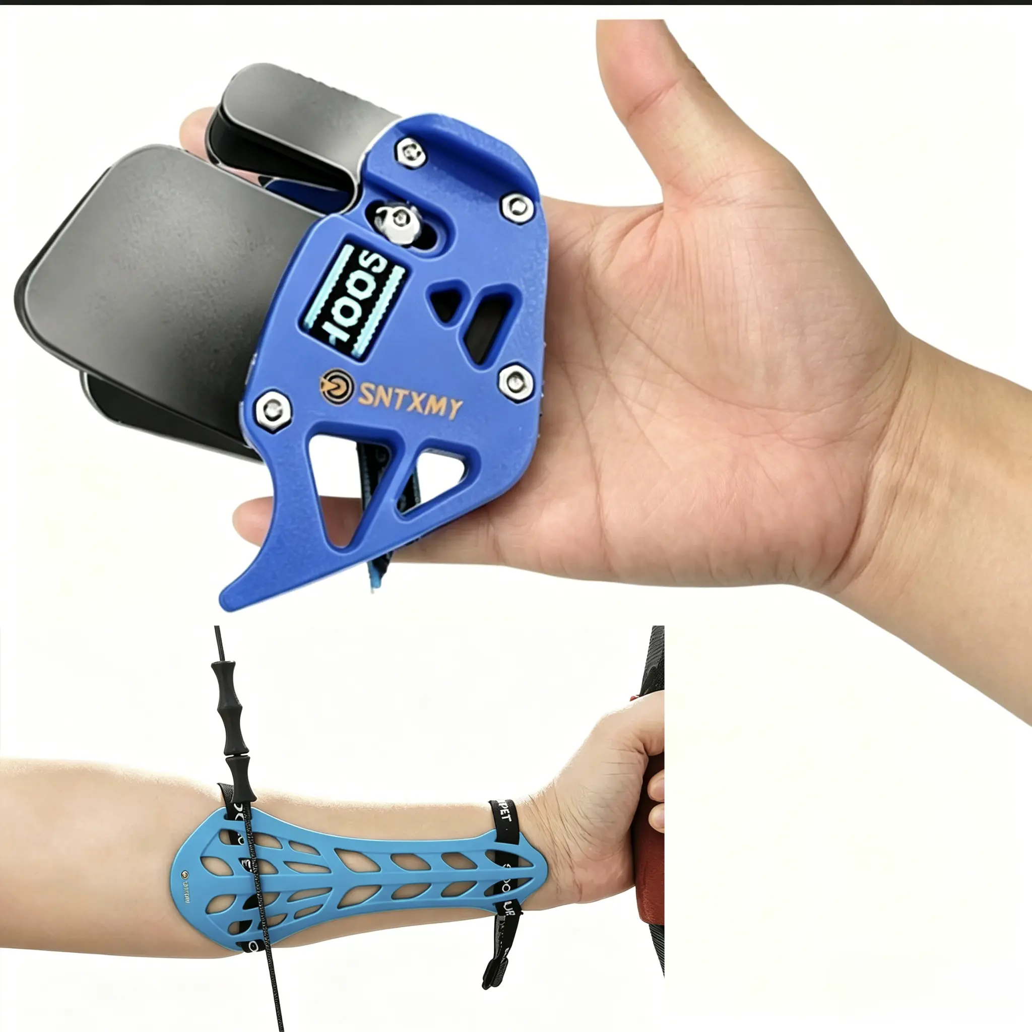 Outdoor Archery Protective Set - Breathable, Lightweight, Comfortable to Wear Adult Universal Size Set with Finger Tab Guard, Arm Guard for Target Practice, Hunting