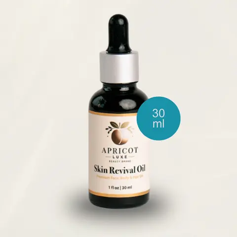 Apricot Luxe Skin Revival Oil with Vitamin E for Hydrating & Radiance 30ml Natural Moisturizer for Dry Sensitive Skin