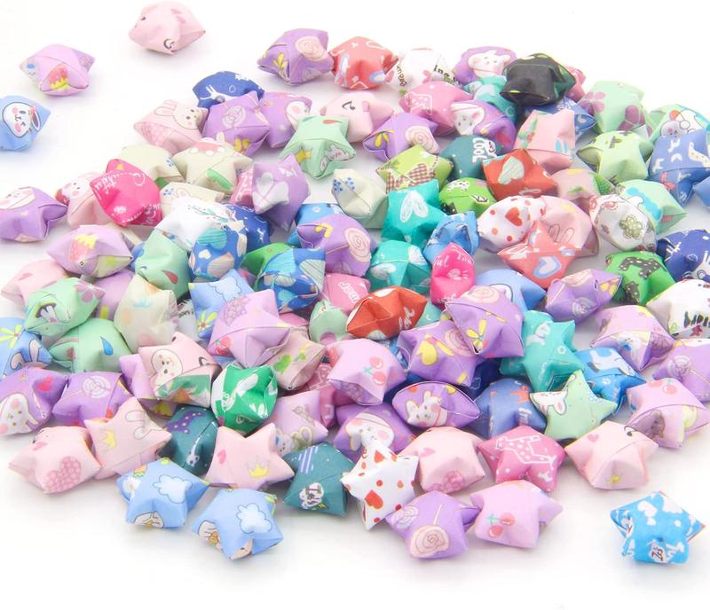 Origami Star Paper Strips Set 2240 Sheets with 4 Cute Cartoon Designs for DIY Handcrafts School Teaching and Creative Projects Crafting Supplies