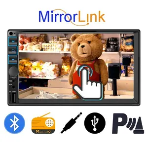 Touch Screen Car Multimedia Player MP5 Player 2 Din FM AUX USB TF Bluetooth  7 Inch Support Mirror Link