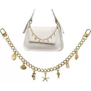 Purse Charms, Sea Star Shell Bag Charms for Handbags, Purse Keychain, Bag Charm Chain, Keychains for Women