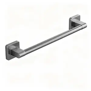 Space-Saving Aluminum Towel Rack, No-Drill Bathroom Towel Holder, Adhesive Wall-Mounted Towel Bar, Easy Installation, Durable Design