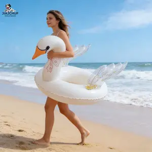 Swan Pool Floats Cute Animal Design Summer Beach Party Essential, Durable Floating Raft for Kids & Adults, Perfect Gift Idea