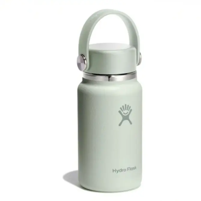 Hydro Flask Micro Bottle - Insulated Mini Leak Proof Flask for Purse or Pocket in 6.7 Oz Agave Green