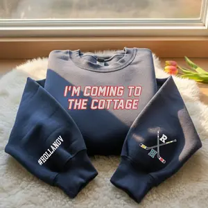 Embroidered I'm Coming To The Cottage Team Hollanov Sweatshirt, Heated Rivalry, LGBT Pride Book Lover Gift, Sport Romance Sweater, Unisex Movie Shirt