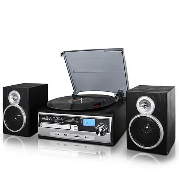 Trexonic 7-in-1 3-Speed Turntable Home Stereo System w/ Recording