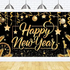 Happy New Year Decorations 2025 New Year Banner New Year Backdrop New Year Eve Decorations New Year Party Decorations