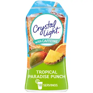 Beverage Crystal Light Tropical Paradise Punch Water Enhancer with Caffeine – Sugar-Free & Zero Calorie (1.62 fl oz) Mixed Drink Flavor