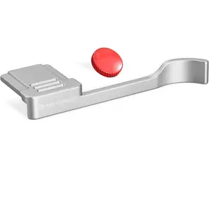 K&F CONCEPT Camera Thumb Grip with Red Shutter Button Compatible with FUJIFILM X100VI X100V, Sliver