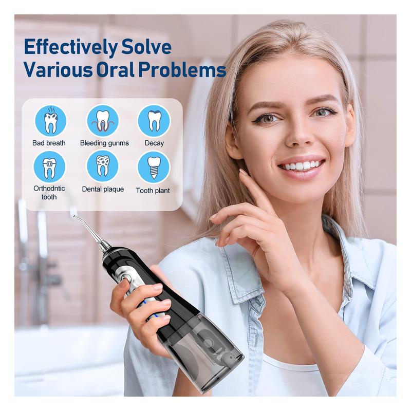 NBGRLVS Water Dental Flosser - 6 Modes, 320ML Portable & Rechargeable, IPX7 Waterproof - Home and Travel Oral Care