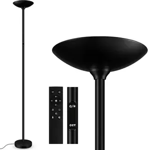 Dimmable Floor Lamp,30W 3000LM Super Bright LED Torchiere Standing Lamp with Remote & Touch Control,71 in Tall Pole Sky Modern Floor Lamps for Living Room Bedroom Office,2700k-6500k,Black