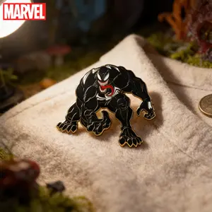 Marvel Venom Pin 1PC Officially Licensed Cool Action Superhero Anime Brooch Backpack Decoration Jacket Lapel Anti-Rust Exquisite Alloy Enamel Gift