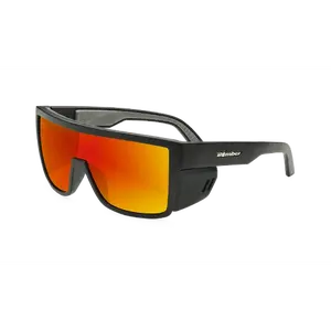 Bomber - Buzz Z87+ Polarized Matte Black / Fire Red Mirror Sunglasses