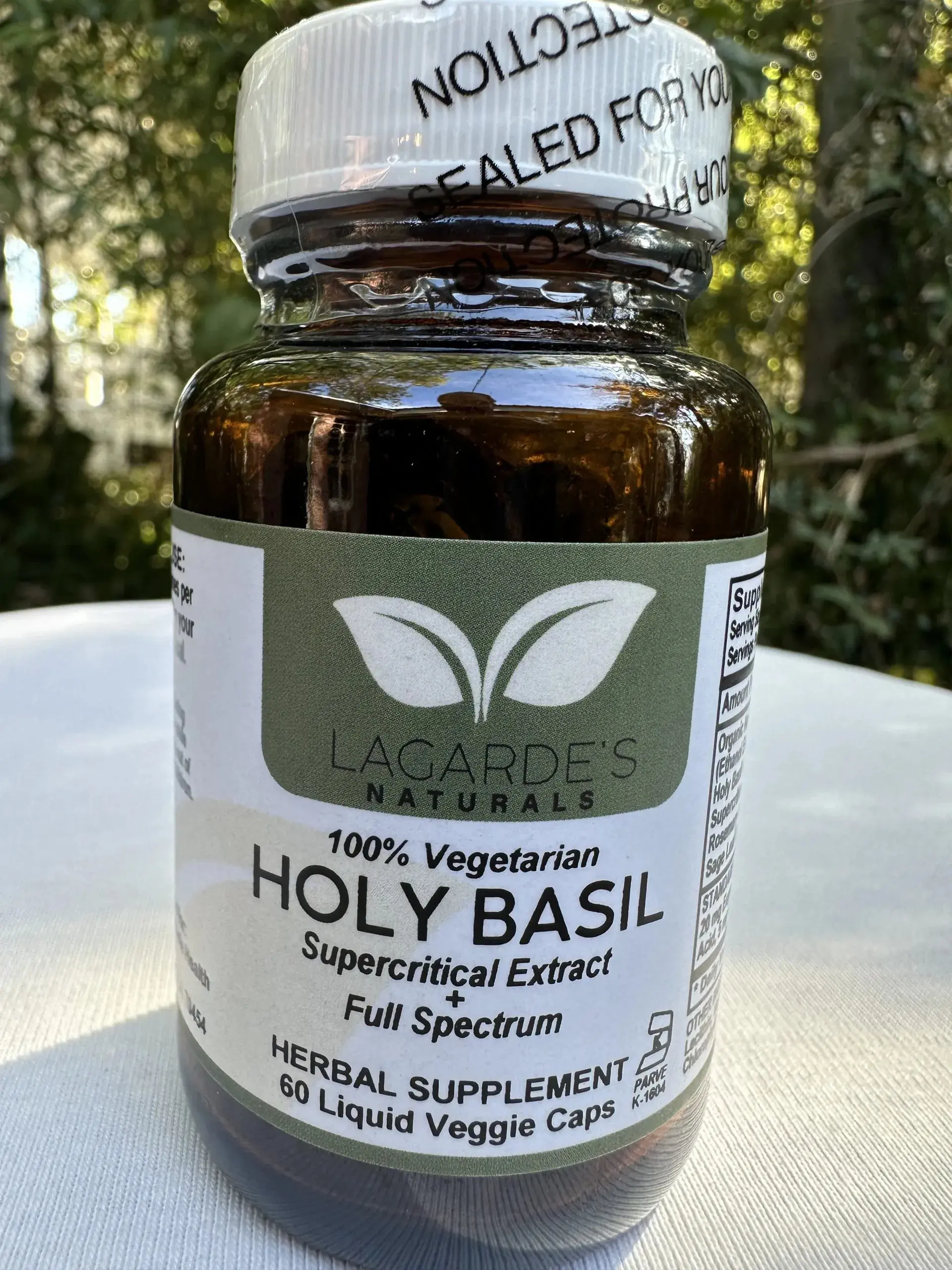 Lagarde's Naturals - Holy Basil Supercritical Extract, 60 Capsules