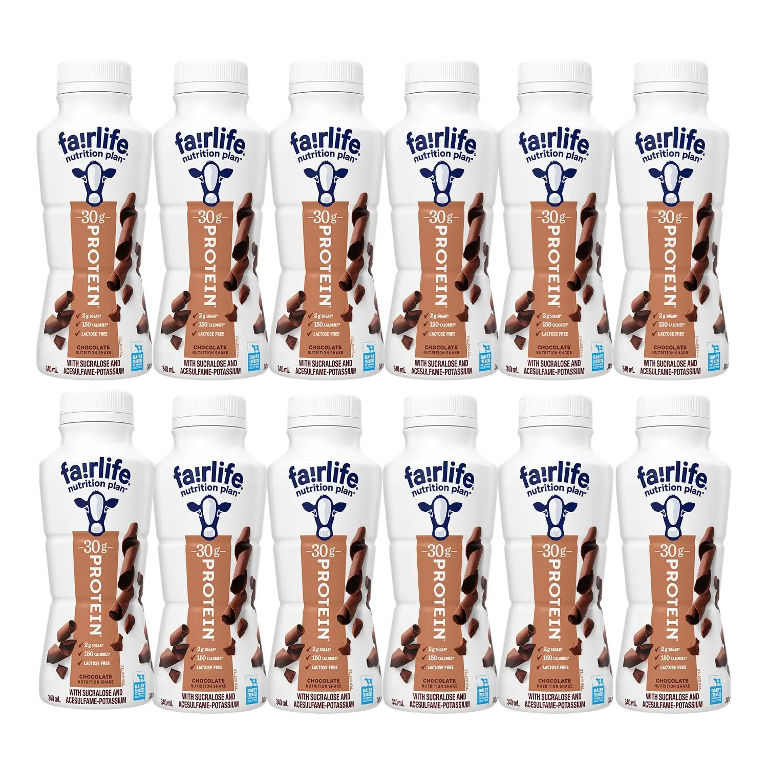 Nutrition Plan 30g Protein Chocolate Shake - 12 Bottles