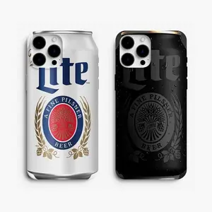 Miller Lite Beer Phone Case, Iconic Can Label Design, Classic Brew Aesthetic, Vintage Inspired Beer Lover Accessory, Cool Retro Vibe Decor