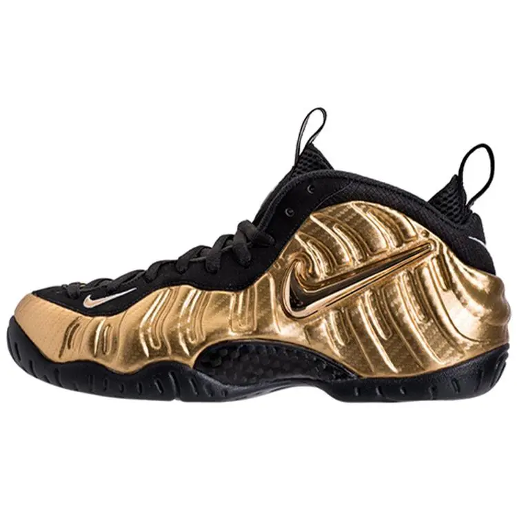 Nike Air Foamposite Pro 'Metallic Gold' Athletic Trainer, Men's Sports Shoes, Performance Footwear Sneaker, Shoe, Closed, Casual, Street Wear, Male, Streetwear, Shell, Limited Edition