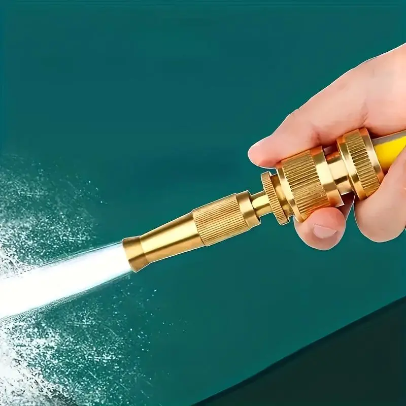 1pc, Direct-Insert Spray Gun, Hose Nozzle, Spray Nozzle Tips, Universal Connector for Hoses, Adjustable Valve, Watering System, Suitable for Car Washing, Plants, And Lawns, No Batteries Required, Compatible with Garden Hose Accessories