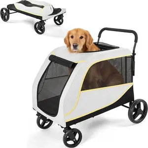 Extra Large Dog Stroller - Off-white and Black