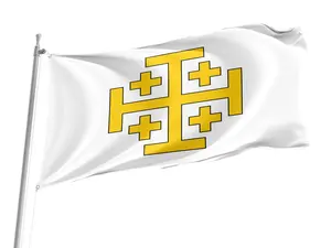 Kingdom of Jerusalem Flag: Patriotic Indoor/Outdoor Decor (3x5 Ft)