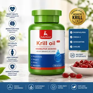 Premium Krill Oil 1000mg Softgels – Omega-3 EPA DHA with Astaxanthin, High Absorption Antarctic Krill Oil for Heart, Brain & Joint Wellness, 120 Count