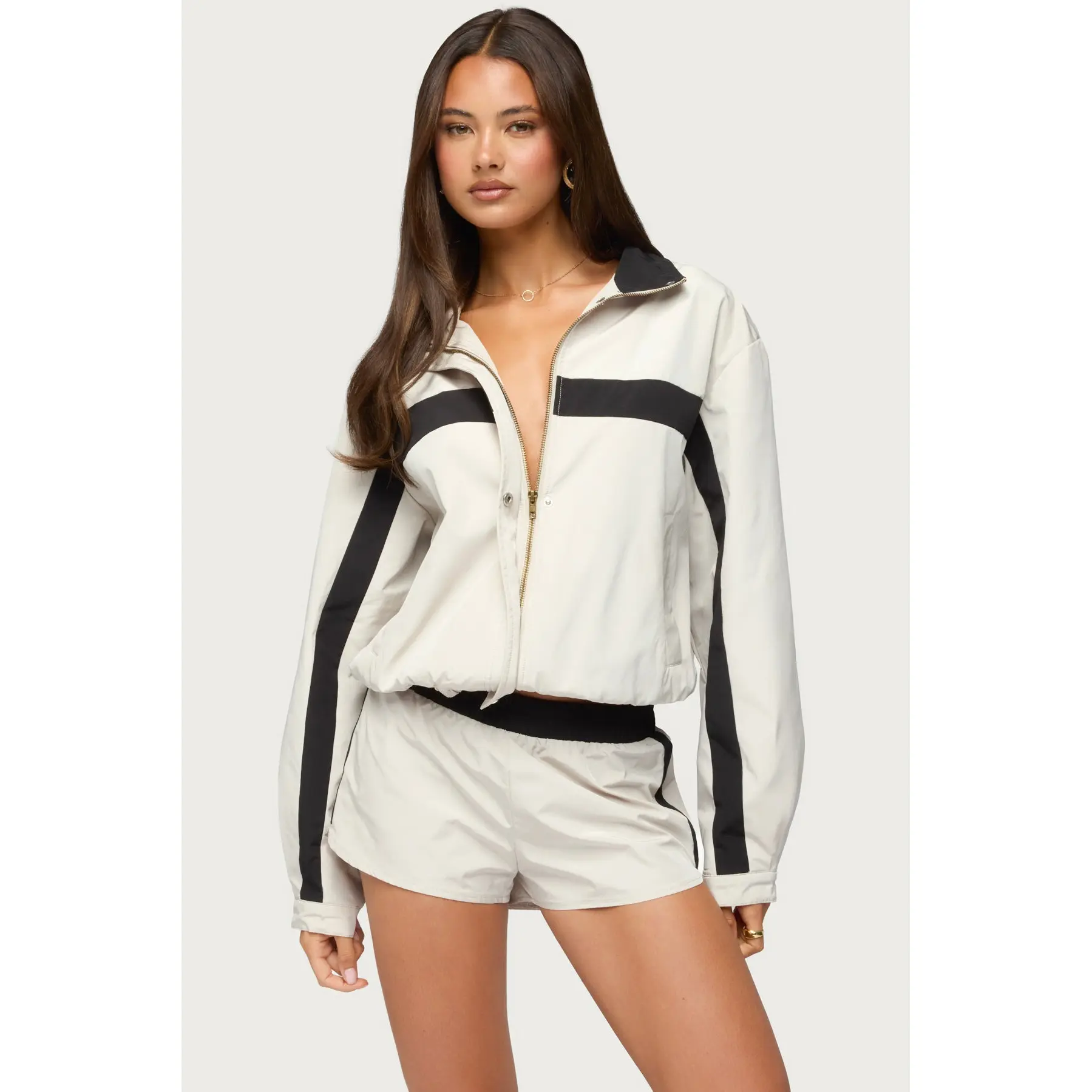 Emrie Stripey Nylon Jacket