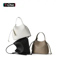 Small Women's Retro Plaid Messenger Bag, Vegan PU Leather Crossbody Bucket Bag with Detachable Strap, Casual All Season Design, Lightweight Shoulder Bag, Fashionable Crossbody Bag
