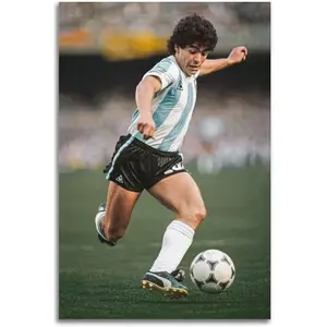 No Framed,  Professional Soccer Player Diego Maradona Poster