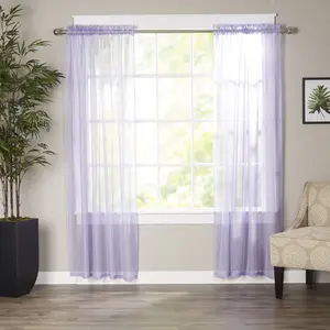Mocassi 2-Piece Derin Sheer Panel with 2 inch Rod Pocket 60" width X 84" Length Mocassi 2-Piece Derin Sheer Panel with 2 inch Rod Pocket 60" width X 84" Length