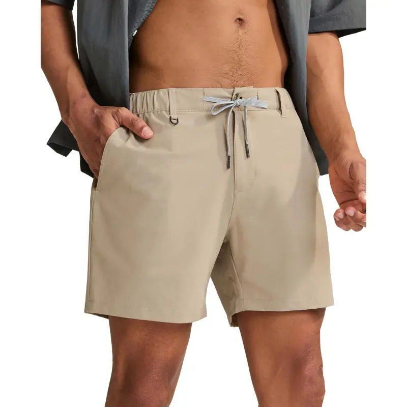 maamgic Male Classic-Fit Casual Shorts, 5-7 in Length, Multi-Pocket Quick-Dry Fitted Loungewear for Men