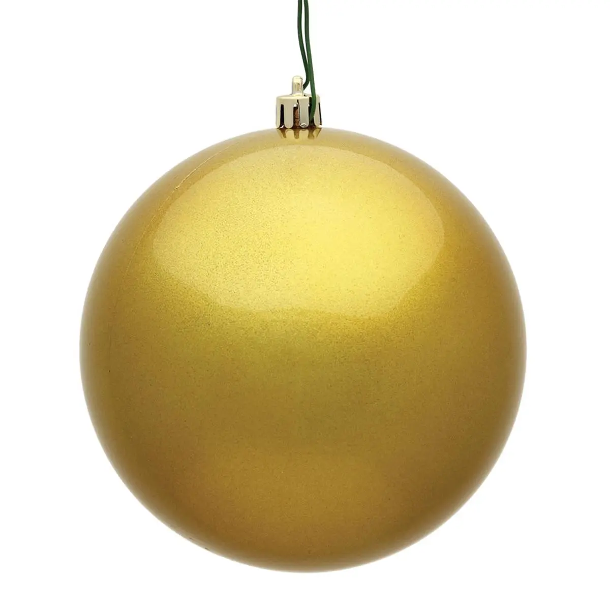 212 MAIN 4 in. Gold Shatterproof Plastic Candy Ball Christmas Ornaments - 6 Per Bag, Festive Home Decor for All Ages, Artificial Tree Accents, Holiday Supplies, Christmas Decorations