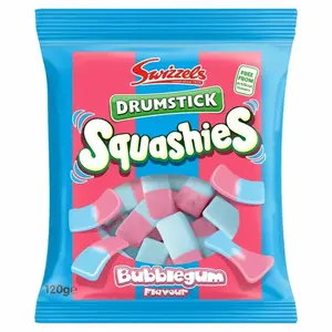 Squashies Drumstick - Bubblegum Flavor Candies - 120g Each Squashies Drumstick - Bubblegum Flavor Candies - 120g Each