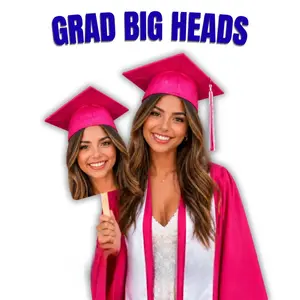 Custom 2026 Graduation Big Head Photo Fan – Personalized Face Cutout Prop.