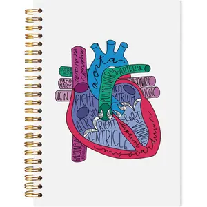 Cardiac Anatomy Medical Spiral Notebook, Heart Nurse Journal, Cardiologist Anatomist Notebook, Nurse Doctor Appreciation Gift Journal, Nursing Office Supplies, 5.5x8.3