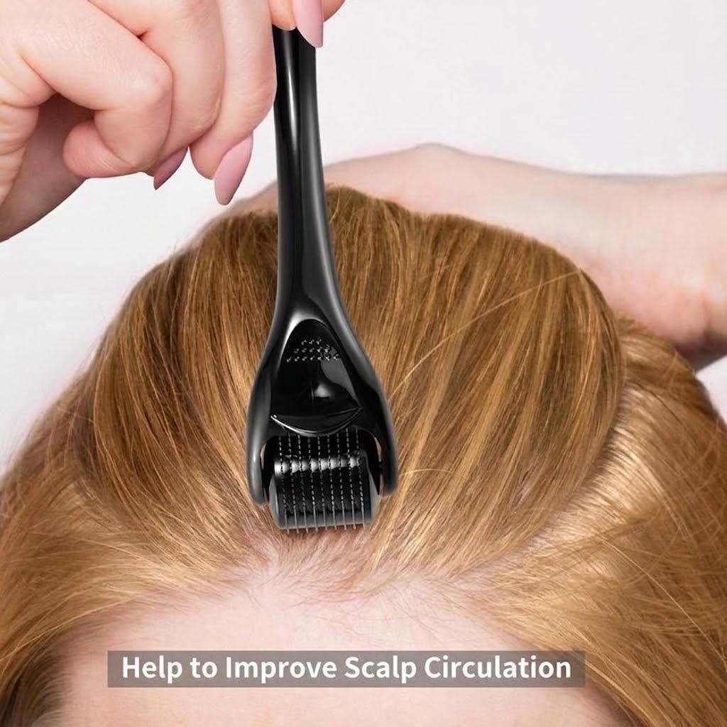 Derma Roller for Beard and Face Skin, Microneedle Roller for Women & Men – Safe, Easy to Use, 0.25mm