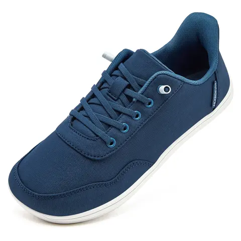 HOBIBEAR Unisex Hands-Free Slip-On Closed Canvas Sneakers - Comfortable Wide Minimalist Barefoot 0-Drop Footwear, All-Seasons Slip-On Casual Trainers with Grip & Flex for Outdoor Walking, Footwear Fashion