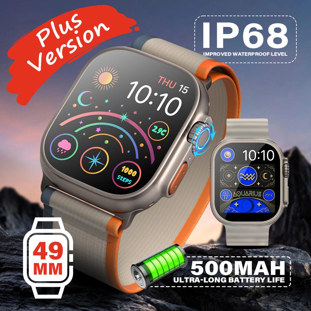 Stylish Smartwatch with Dual Straps – AMOLED, Bluetooth Calling, Voice Assistant, Sports Tracking Wearable, Large Batter