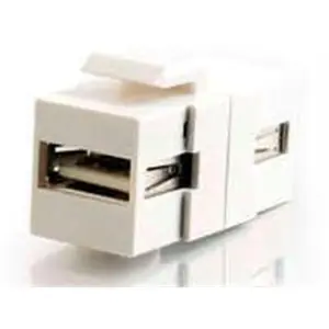 212 MAIN USB Keystone A-A F/F, White, Custom Configurable Snap-In Fit for Cycling & Outdoor Leisure Equipment
