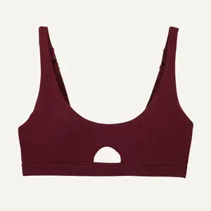 Organic Cotton Keyhole Soft Bra in Garnet