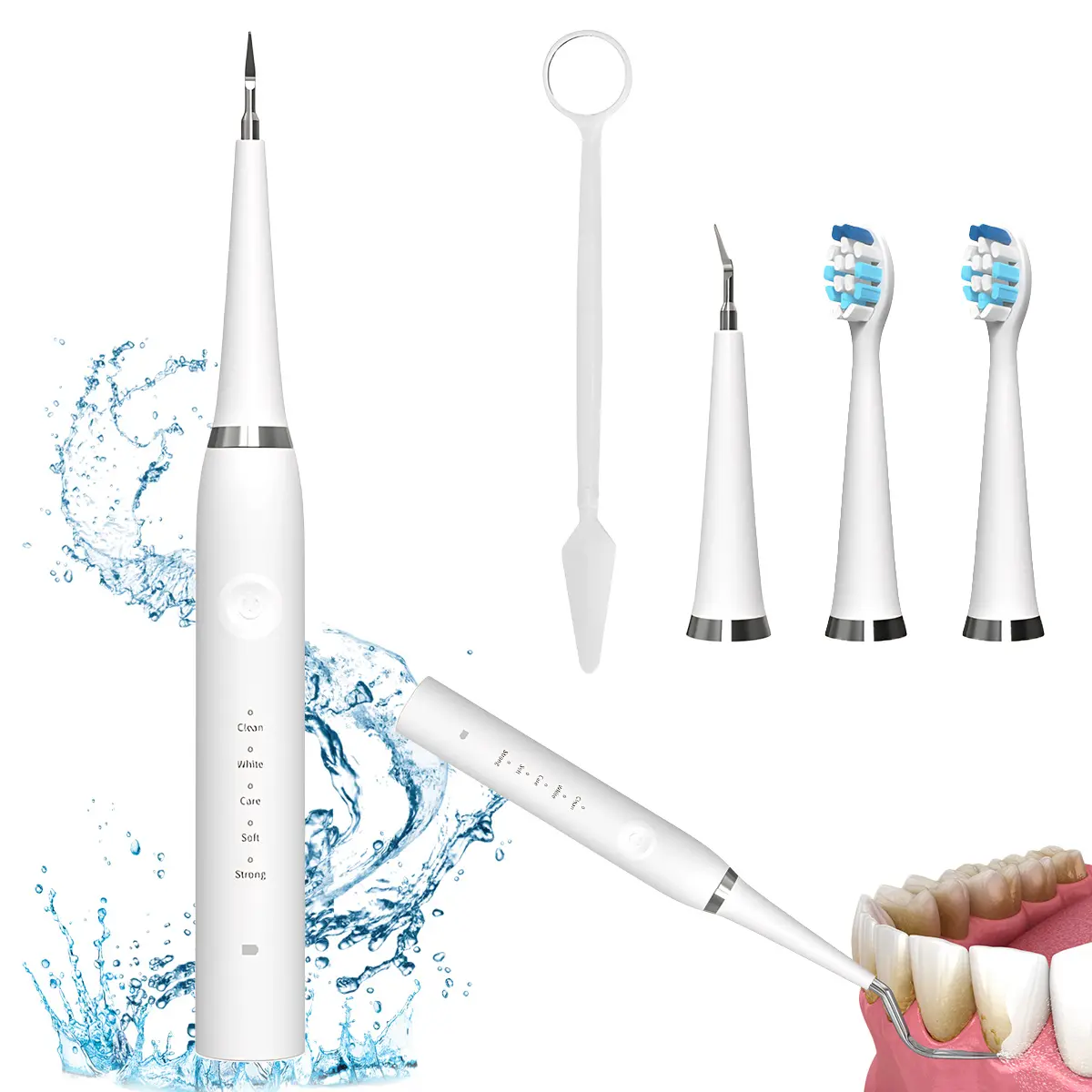 2in1 Ultrasonic Dental Cleaner for Women Men& Pets,Teeth Cleaning Kit for Plaque,Tartar & Stains Remover,5 Modes, LED Lights,Portable Dental Oral Care Tool for Dogs & Cats,IPX6 Waterproof for Home Use#tiktokshopbacktoschool