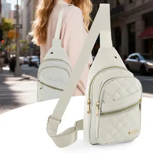 2026 model solid-color quilted crossbody bag - A lightweight and water-resistant women's shoulder bag with adjustable shoulder strap and multiple pockets, suitable for daily use and as a gift, including Christmas gifts.