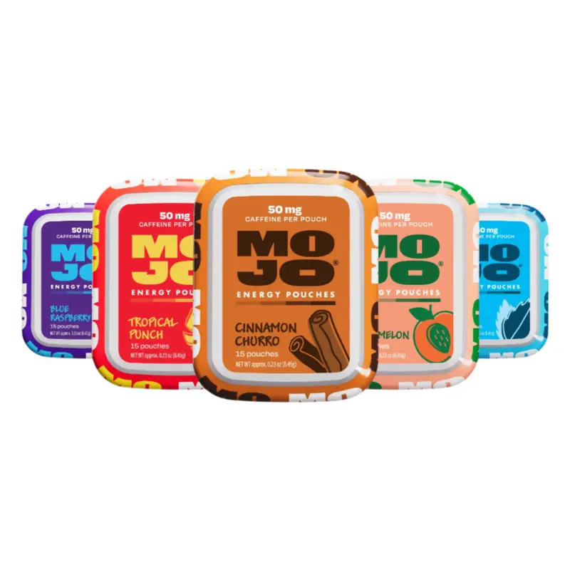 MOJO Energy Pouches 50 mg Caffeine Liquid-Free On-The-Go Energy Boost - 15 Count