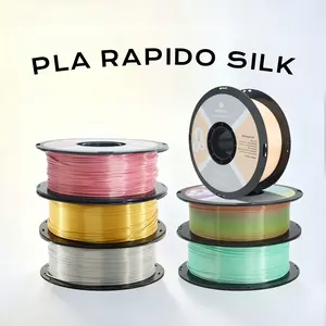QIDI PLA Rapido Silk Filament 1.75mm, Silk Gloss Finish 3D Printer Filament, Easy-to-Print with Higher Toughness, Compatible with Most FDM 3D Printers, 1kg Spool (2.2lbs)