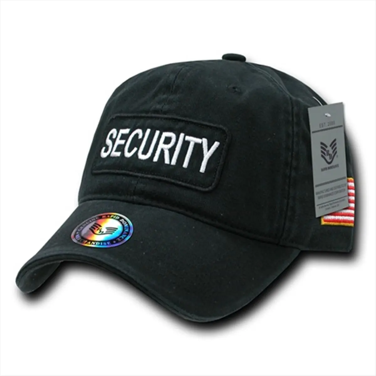 212 MAIN Rapid Dominance R89 Dual Flag Raid Cap - Washed Cotton, Pre-Curved Bill, Security Theme, Brass Clip, Embroidered Flags, Stylus Accessory for Phones & Electronics