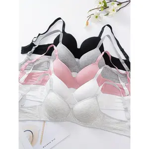 5pcsSolidUnderwireSexyPushUpBra,ComfyWomen'sLingerie&UnderwearWomenswearBasic