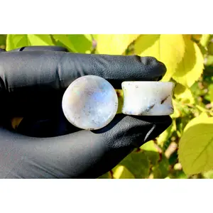 Moonstone Double Flare Plugs RARE Rainbow Moonstone Gauges 3mm-25mm