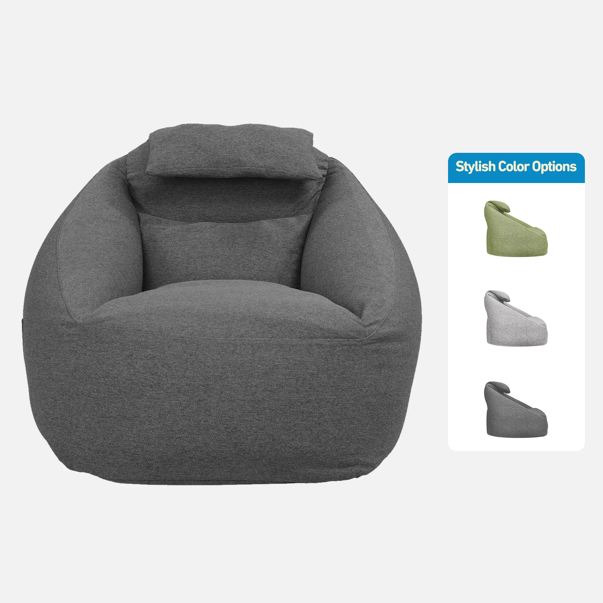 Inflatable Cloud Ergonomic Sofa - Cloud Couch Design, Lazy Floor Sofa, Lounge Couch, Minimal Setup, Comfortable, Stylish, Lightweight, Portable Indoor Furniture