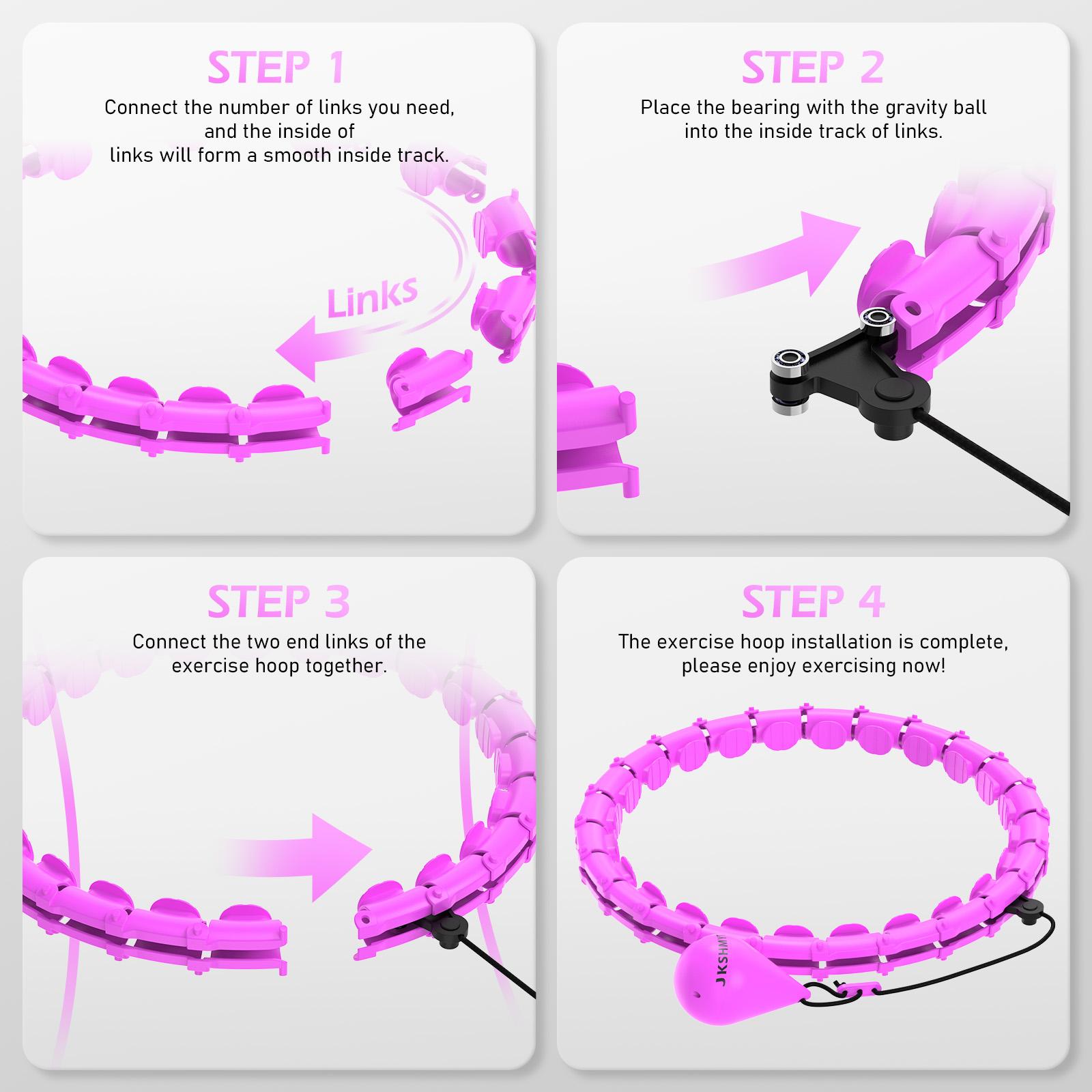 Weighted exercise Circle with 24 Links for Adults, exercise Circle Plus Size, for Adults Smart Exercise Equipment