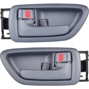 2Pcs Interior Door Handles For Driver & Passenger Side For 2001-2007 Sequoia, 2000-2004 Avalon, 2004-2006 Tundra-Crew Cab ONLY-Four Full-Sized Doors-Gray